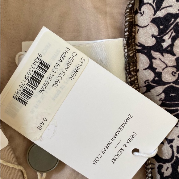 Zimmerman 50’s Prima Brown Cherry Halter Bikini 0A - Picture 7 of 12